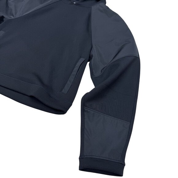 Athleta Get Set Sweatshirt Women's Black Pullover Cropped Hoodie, Size S - Picture 3 of 9